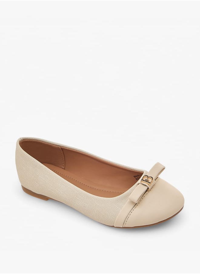 Flora Bella By Shoexpress Girls Metal Accent Slip-On Ballerina Shoes  - Image 2