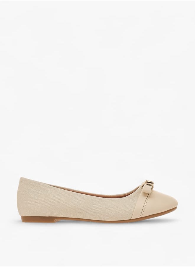 Flora Bella By Shoexpress Girls Metal Accent Slip-On Ballerina Shoes  - Image 3