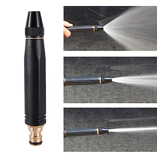 Kitssential Brass Water Spray Nozzle Water Spray Gun, Car Wash Nozzle, High Pressure Nozzle Spray Water Gun, Water Jet Hose Nozzles Pipe For Gardening, Bike,Car Wash,Window Cleaning (Black Pen Nozzle) - Image 1