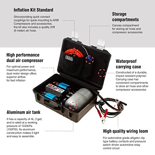 ARB (CKMTP12) 12V Twin Motor High Performance Portable Air Compressor - Image 2