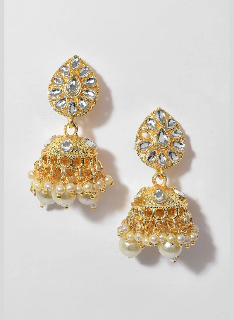SOHI Kundan Gold Plated Necklace Set