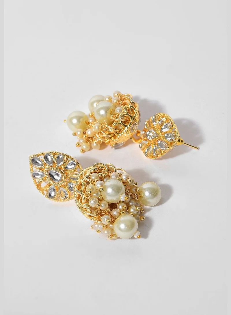 SOHI Kundan Gold Plated Necklace Set