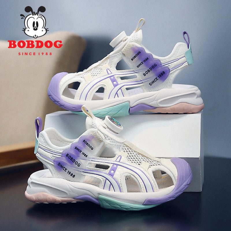 Babdou Children'S Shoes Girls' Sandals Closed Toe Breathable Rotating Button Boys Children'S Beach Shoes - Image 2