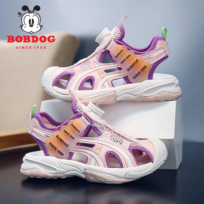 Babdou Children'S Shoes Girls' Sandals Closed Toe Breathable Rotating Button Boys Children'S Beach Shoes - Image 3