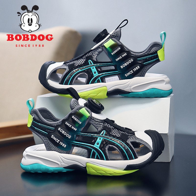 Babdou Children'S Shoes Girls' Sandals Closed Toe Breathable Rotating Button Boys Children'S Beach Shoes - Image 4