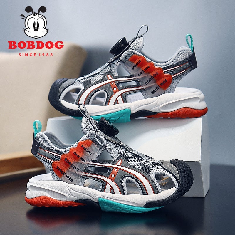 Babdou Children'S Shoes Girls' Sandals Closed Toe Breathable Rotating Button Boys Children'S Beach Shoes - Image 5
