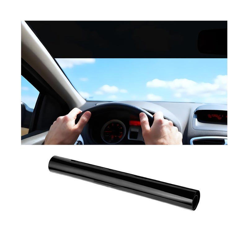 FALVFUN Car Windshield Tint Strip 5 VLT Vehicle Front Windscreen Sun Visor Strip for UV Rejection Heat Reduction Auto Windshield Solar Protection Sticker Universal for SUV Sedan Truck - Image 3
