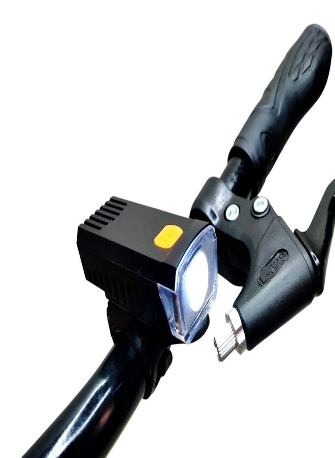 CYIDER Cycle Light Rechargeable - Waterproof Front Cycle Light | High Bright LED Bicycle Light for Kids & Adults | Anti-Glare, 3 Modes - USB Type-C Rechargeable (Black) - Image 1