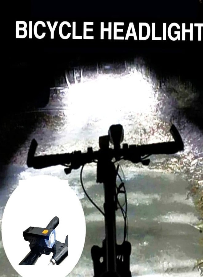 CYIDER Cycle Light Rechargeable - Waterproof Front Cycle Light | High Bright LED Bicycle Light for Kids & Adults | Anti-Glare, 3 Modes - USB Type-C Rechargeable (Black) - Image 2
