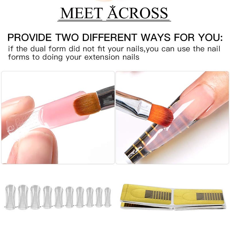 MEET ACROSS Glitter Poly Nail Extension Gel Kit, 3 Colors Silver Pink Blue Quick Building Builder for Nails Art Salon at Home, Quick Building Nail Extensions Gel - Image 3