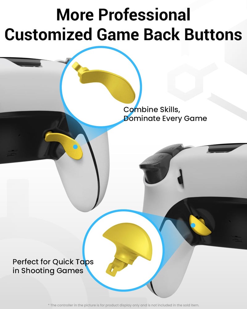 CHARM FOCUS Metal Thumbsticks for PS5 Edge Controller, Metal Back Paddles Triggers Buttons Joysticks for PS5 Dualsense Controller, Replacement Accessories Parts for PS5 Edge Controller Analog Joystick - Image 3