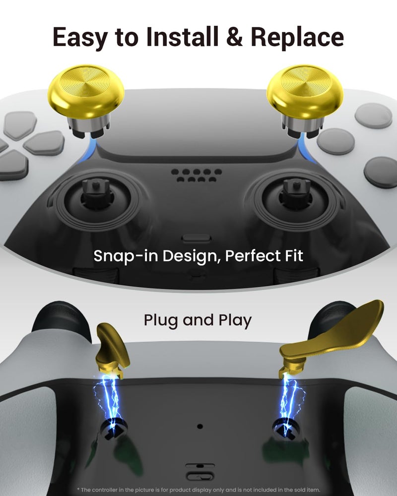 CHARM FOCUS Metal Thumbsticks for PS5 Edge Controller, Metal Back Paddles Triggers Buttons Joysticks for PS5 Dualsense Controller, Replacement Accessories Parts for PS5 Edge Controller Analog Joystick - Image 5
