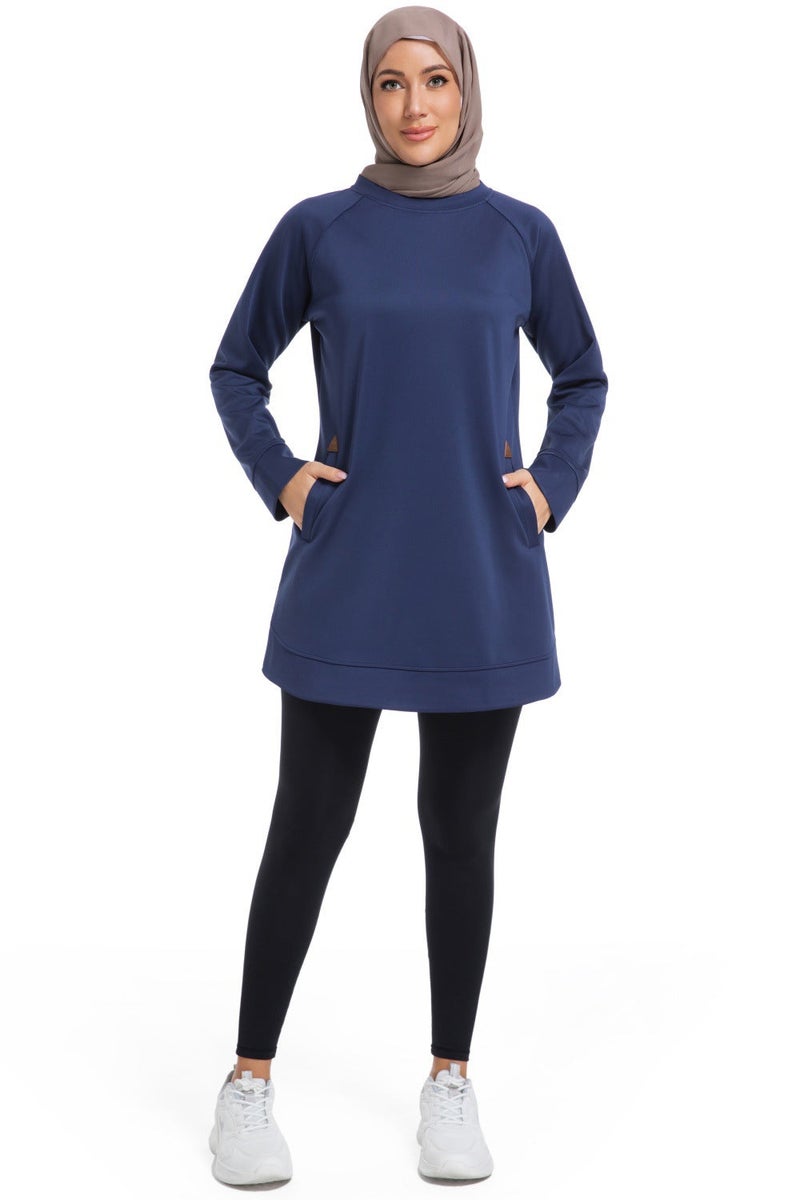 SVL Women's Modest Sweatshirt - Dark Blue - SVL - Image 3