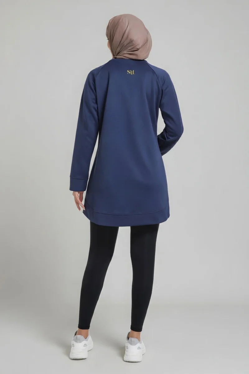 SVL Navy Women's Modest Sweatshirt - Dark Blue - SVL for Women | Best Price UAE