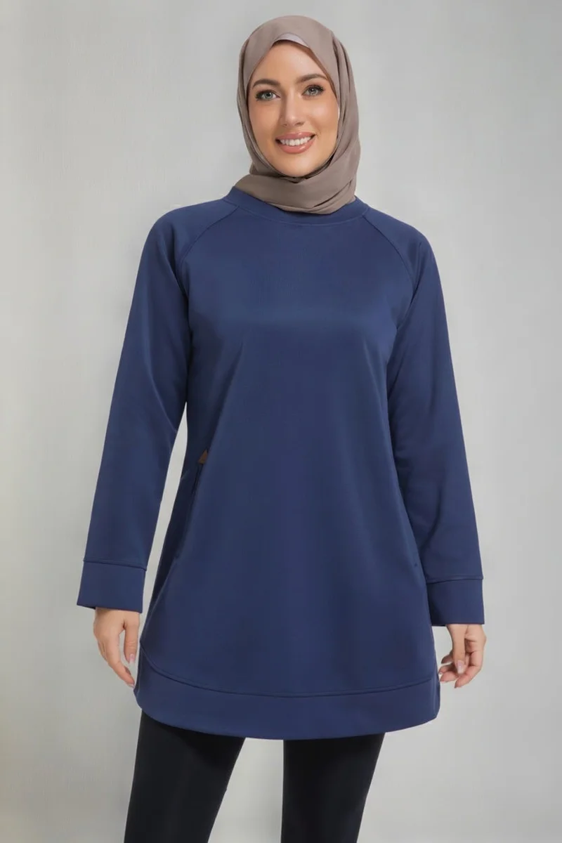 SVL Women's Modest Sweatshirt - Dark Blue - SVL