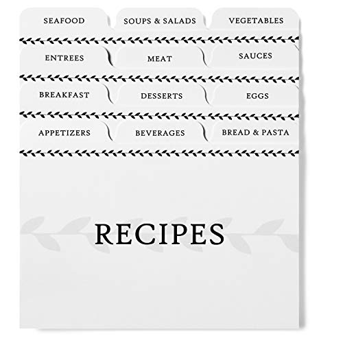 Jot  Mark Jot & Mark Recipe Card Dividers - 24 Tabs per Set, Works with 4x6 Inch Cards, Helps Organize Recipe Box (Classic) - Tab Divider - Image 1