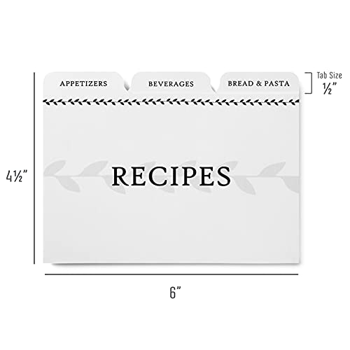 Jot  Mark Jot & Mark Recipe Card Dividers - 24 Tabs per Set, Works with 4x6 Inch Cards, Helps Organize Recipe Box (Classic) - Tab Divider - Image 5