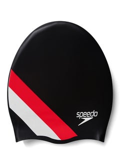 speedo Reversible Moulded Silicone Swim Cap Black  - Image 1