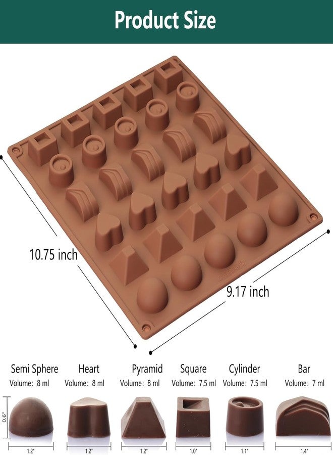 Skytail Silicone Chocolate Mould 6 Designs Candy, Gummy, Candle, Ice Cube, Jelly Jello Mould Cavities with 30 Cavities for Snacks, Kids and Family Wedding Party & Celebration - Image 2