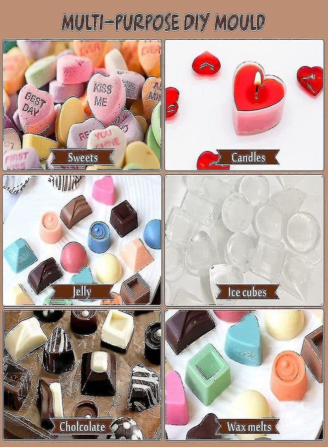 Skytail Silicone Chocolate Mould 6 Designs Candy, Gummy, Candle, Ice Cube, Jelly Jello Mould Cavities with 30 Cavities for Snacks, Kids and Family Wedding Party & Celebration - Image 5