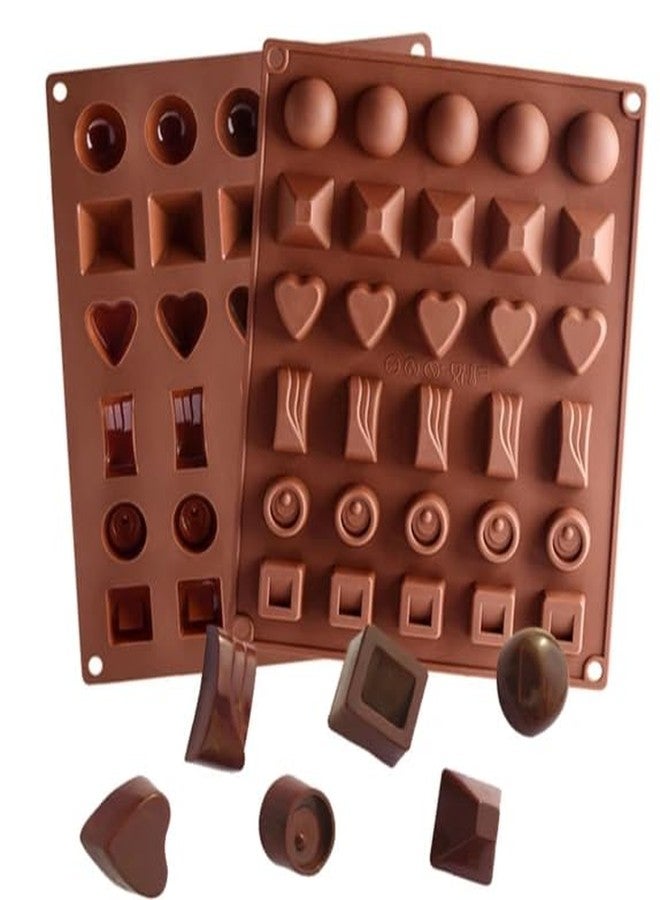 Skytail Silicone Chocolate Mould 6 Designs Candy, Gummy, Candle, Ice Cube, Jelly Jello Mould Cavities with 30 Cavities for Snacks, Kids and Family Wedding Party & Celebration - Image 1