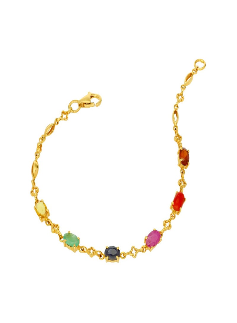 Malabar Gold and Diamonds 22 Carat 916 Purity Gemstone Bracelet PRGNVR003BR1 for Women  - Image 3
