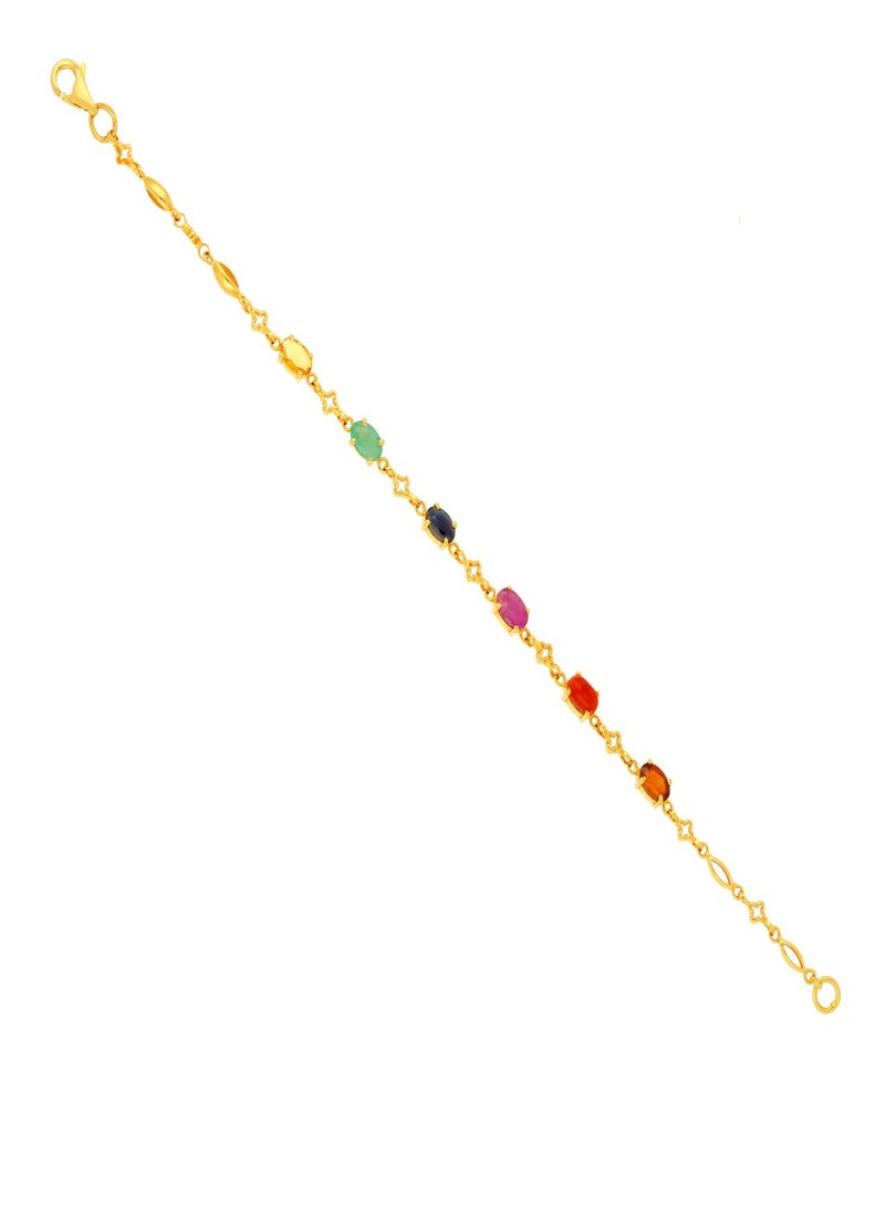 Malabar Gold and Diamonds 22 Carat 916 Purity Gemstone Bracelet PRGNVR003BR1 for Women  - Image 2