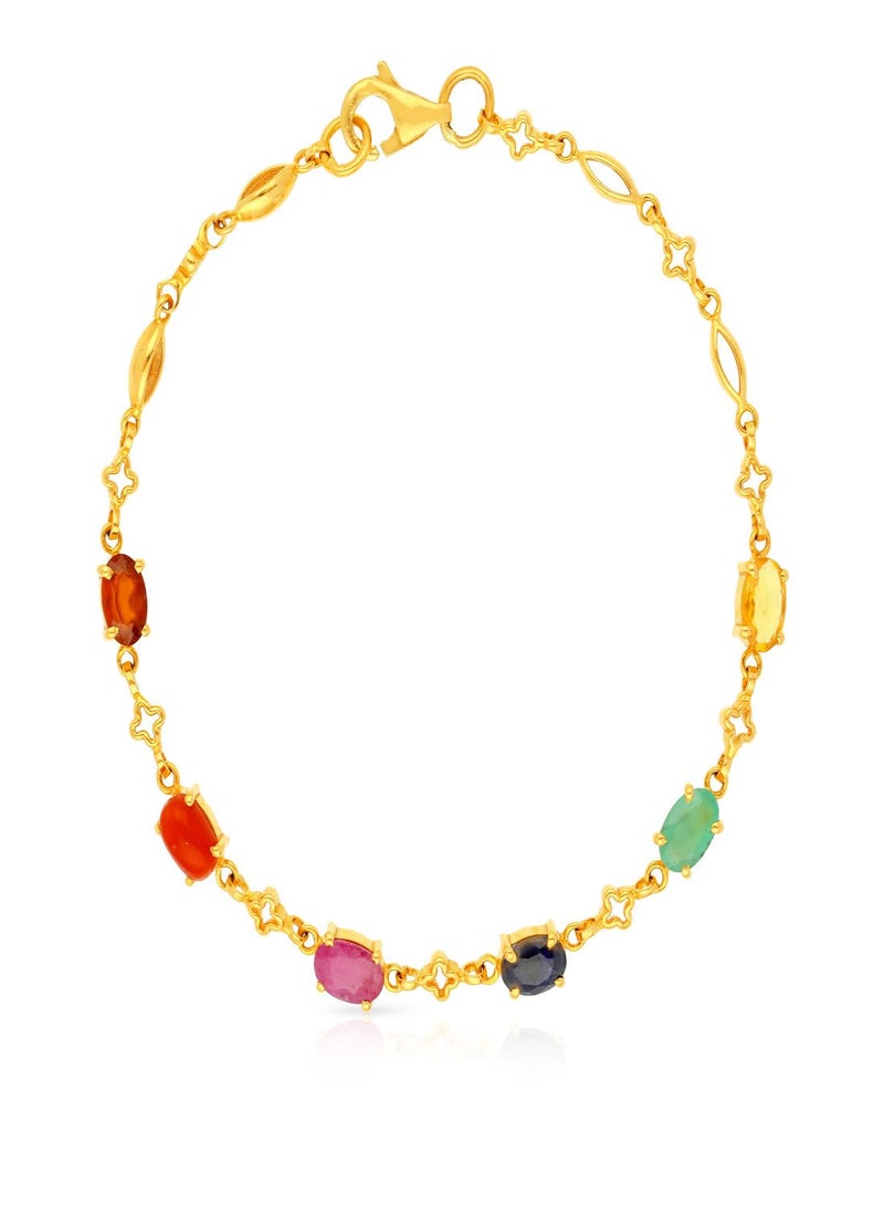 Malabar Gold and Diamonds 22 Carat 916 Purity Gemstone Bracelet PRGNVR003BR1 for Women  - Image 1