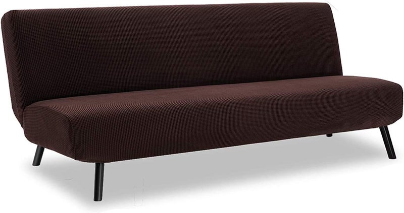 LINGKY Brown Armless Sofa Cover - Image 1