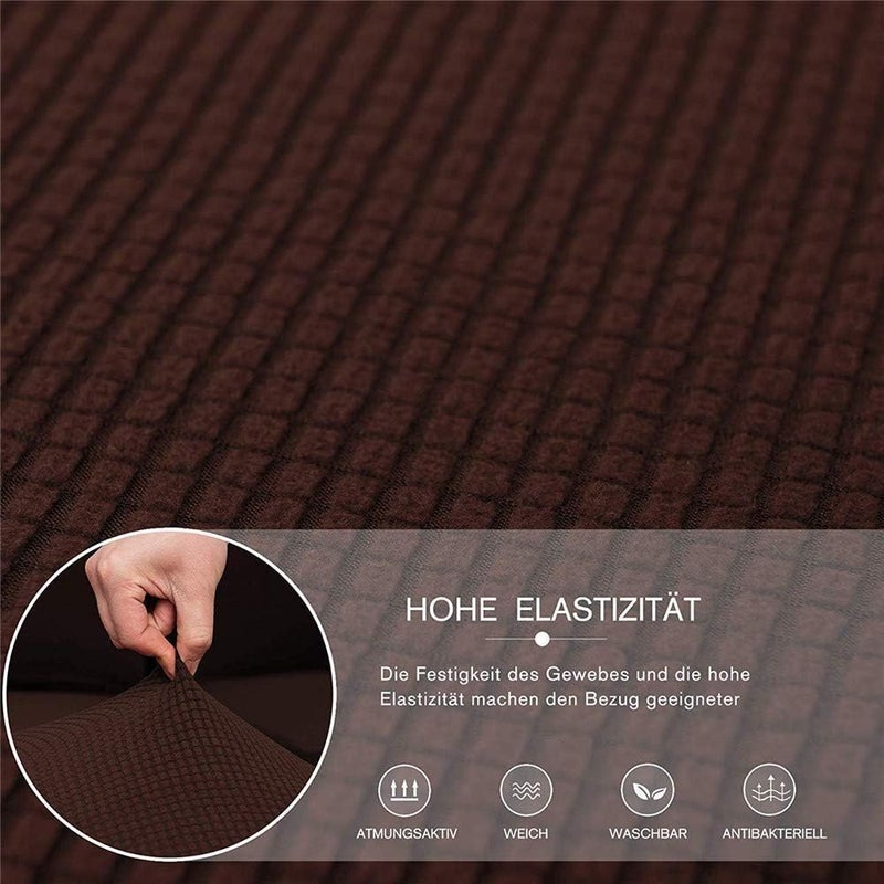 LINGKY Brown Armless Sofa Cover - Image 4