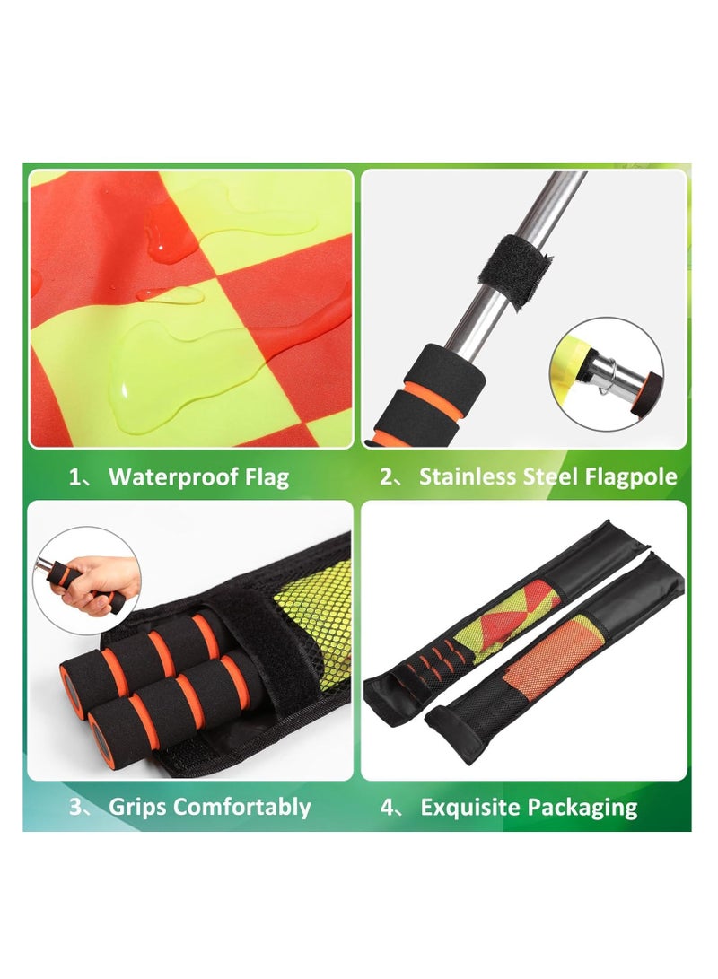 FengSVMA 9 Pieces Soccer Referee Flags Kit,4 Pieces Soccer Sports Referee Flags,Referee Whistle,Referee Cards with Notebook and Packaging Bags for Soccer Volleyball Basketball Football Competition - Image 5