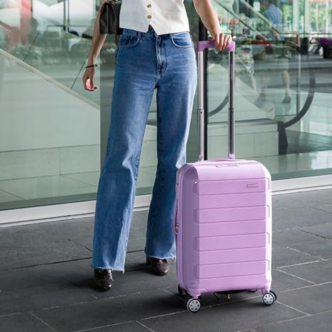 Traveler's Choice Pagosa Indestructible Hardshell Expandable Spinner Luggage, Lavender, 2-Piece Set (22/26) - Image 2