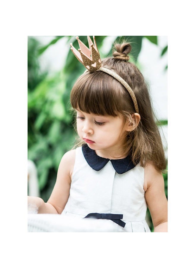 Ever Fairy Girls Shiny Crown Hairband Princess Girl Crown Headband Wedding… (Gold B) - Image 5
