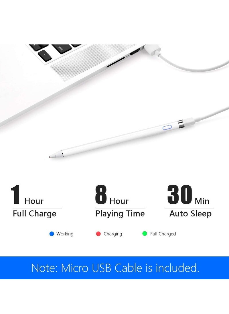 ELTRAZONE - Active Stylus Digital Pen for Touch Screens,Compatible for iPhone 6/7/8/X/Xr iPad Samsung Phone &Tablets, for Drawing and Handwriting on Touch Screen Smartphones & Tablets (iOS/Android) - Image 1