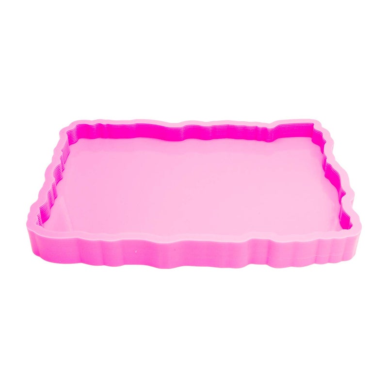 Shiny Glossy Large Silicone Molds Tray Molds Irregular Resin Tray Molds Thick Platter Molds Serving Tray Mold for Epoxy Resin Casting Molds DIY Home Decoration Craft 31x21x3cm