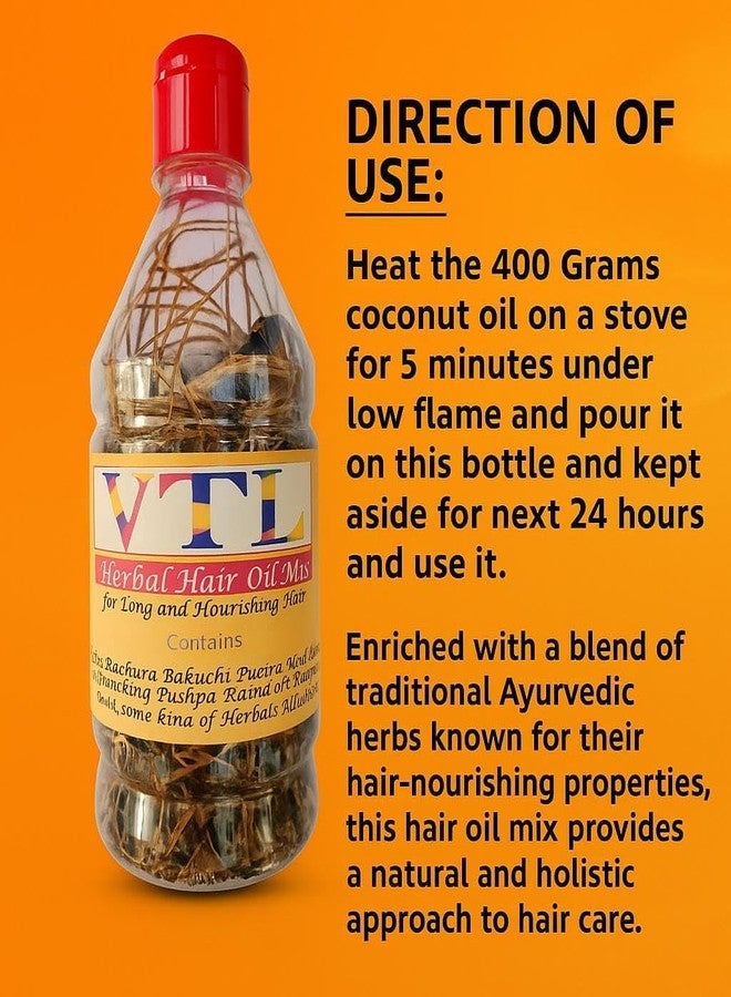 VTL Ayurvedic Herbal Hair Oil Mix with Vital Herbs for Strong and Black Hair - Image 4