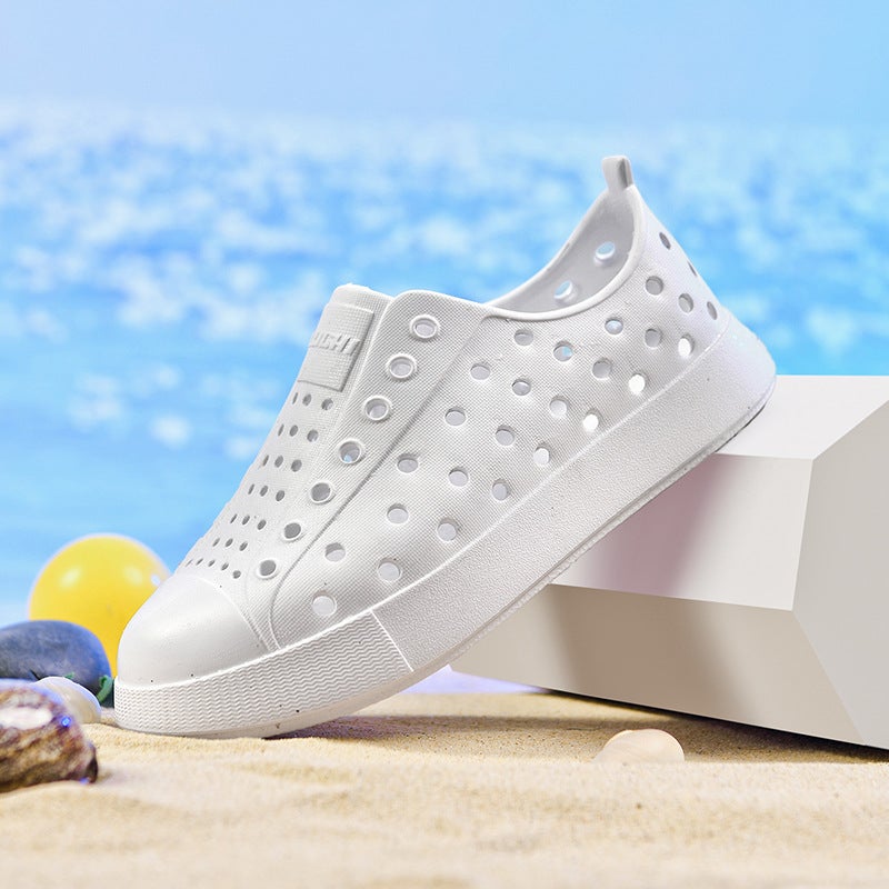 New Baotou Children'S Cave Shoes Thick-Soled Breathable Hollow-Out Beach Casual Sandals Non-Slip Quick-Drying Outwear Trendy Shoes - Image 2
