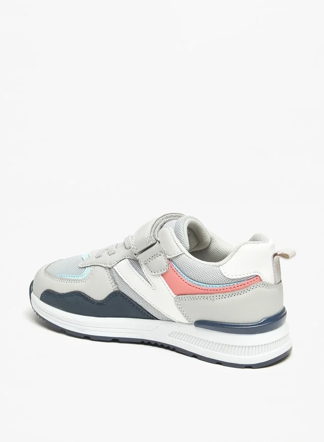 JUNIORS Colourblock Sneakers with Hook and Loop Closure