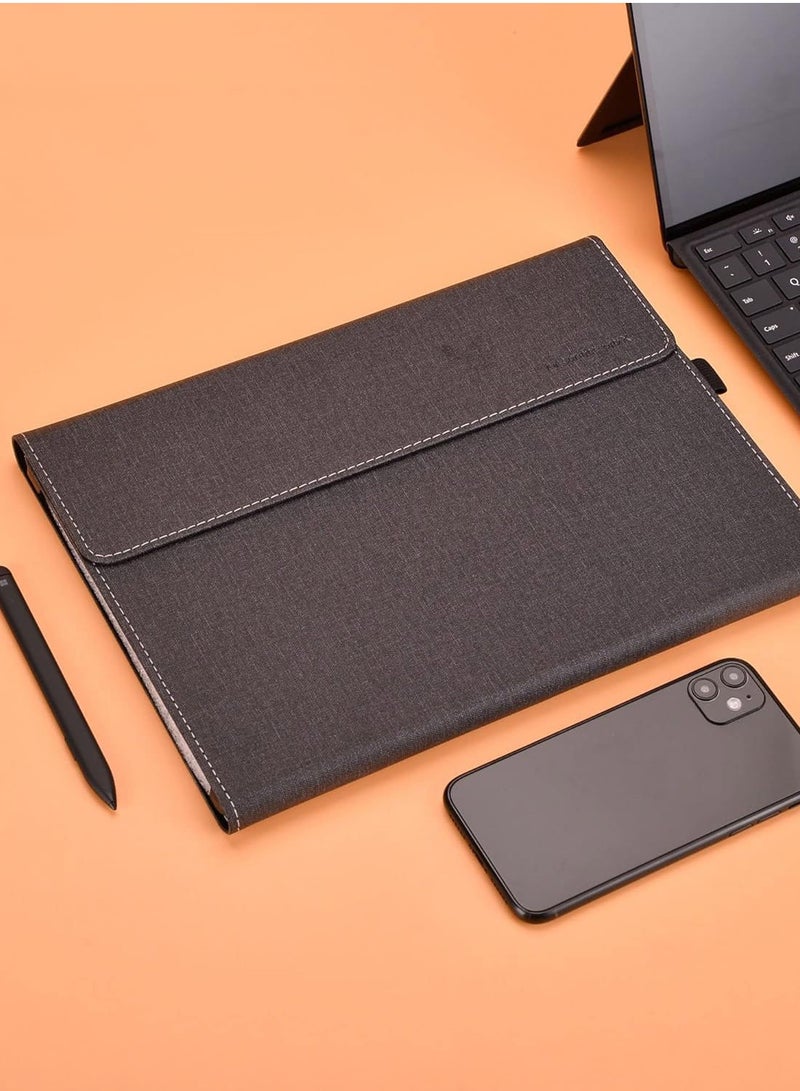 جيرينك غطاء الحماية للوحة التابلت المتوافقة مع Surface Pro 9، حافظة جلدية PU فاخرة قابلة للتعديل بزوايا متعددة - Image 3