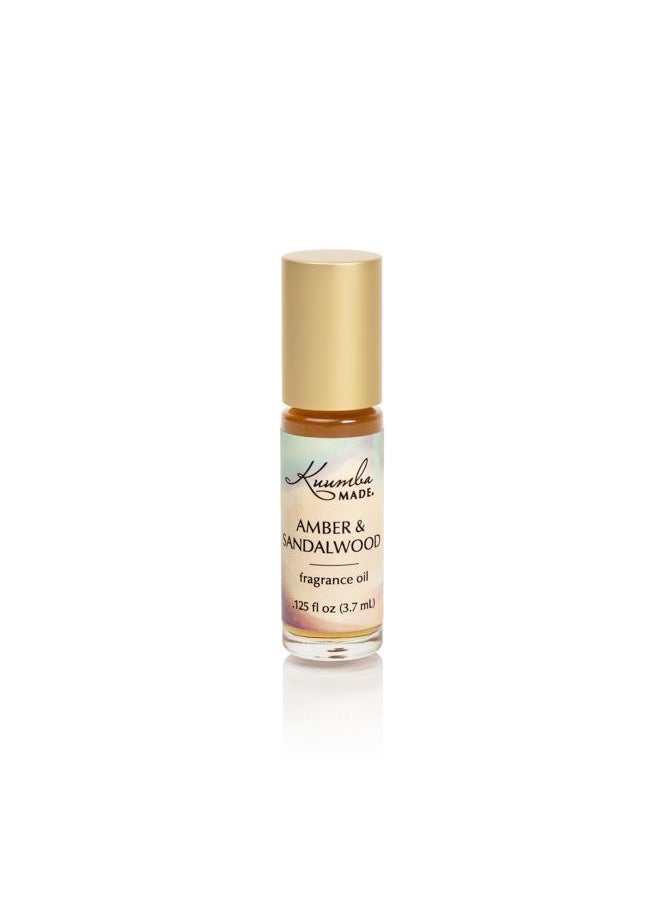 Kuumba Made Amber & Sandalwood Fragrance Oil Roll-On 0.125 fl oz (3.7ml) | Rollerball Perfume | Alcohol Free  - Image 1