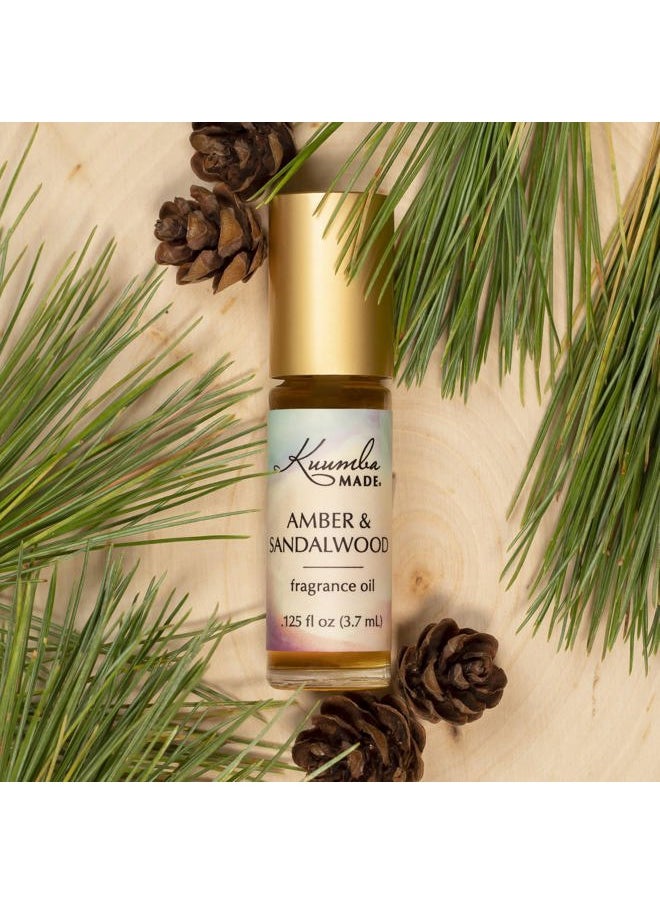 Kuumba Made Amber & Sandalwood Fragrance Oil Roll-On 0.125 fl oz (3.7ml) | Rollerball Perfume | Alcohol Free  - Image 2