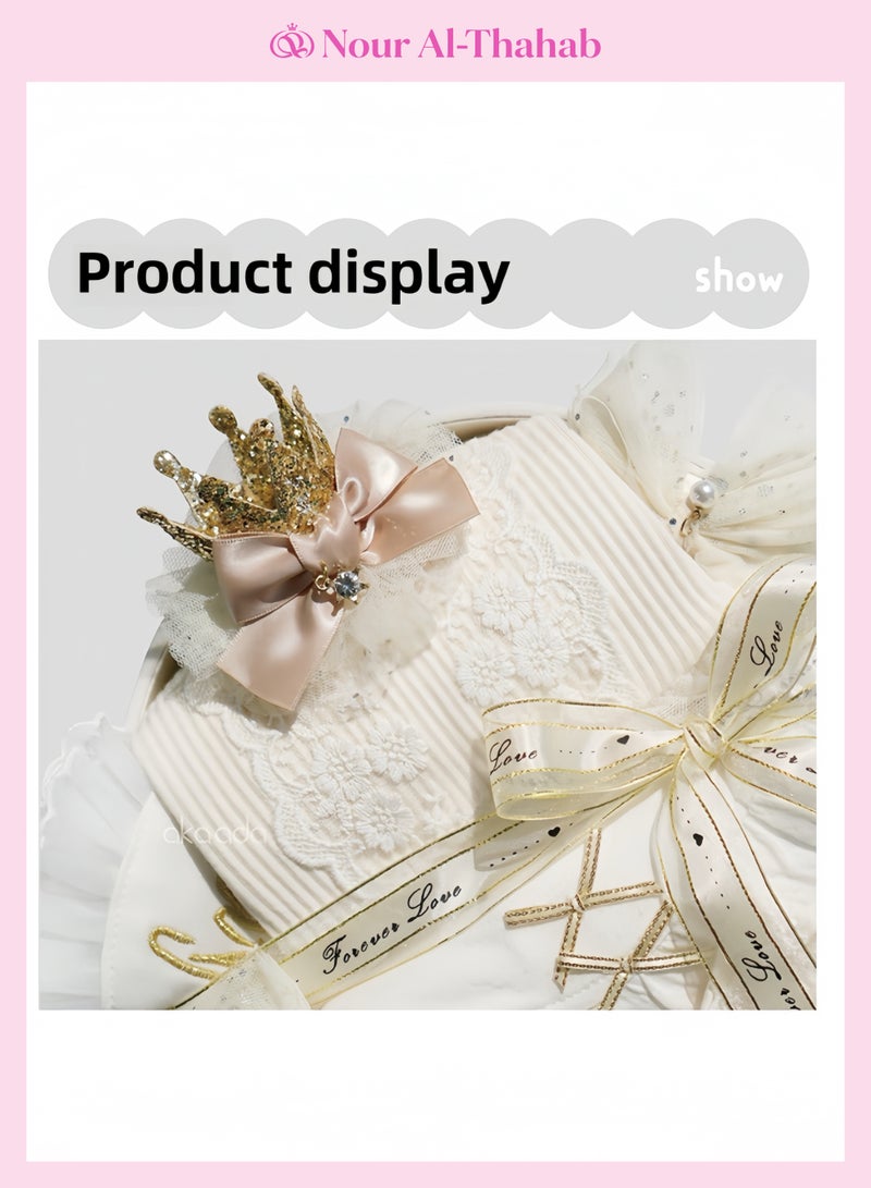 Nour Al-Thahab Newborn Gift Set 9-piece Set White - Premium Gift Choice for High-end Presenting | Exclusive Brand Gift Package from Nour Al-Thahab - Baby's First Moon Celebration Gift - Image 2