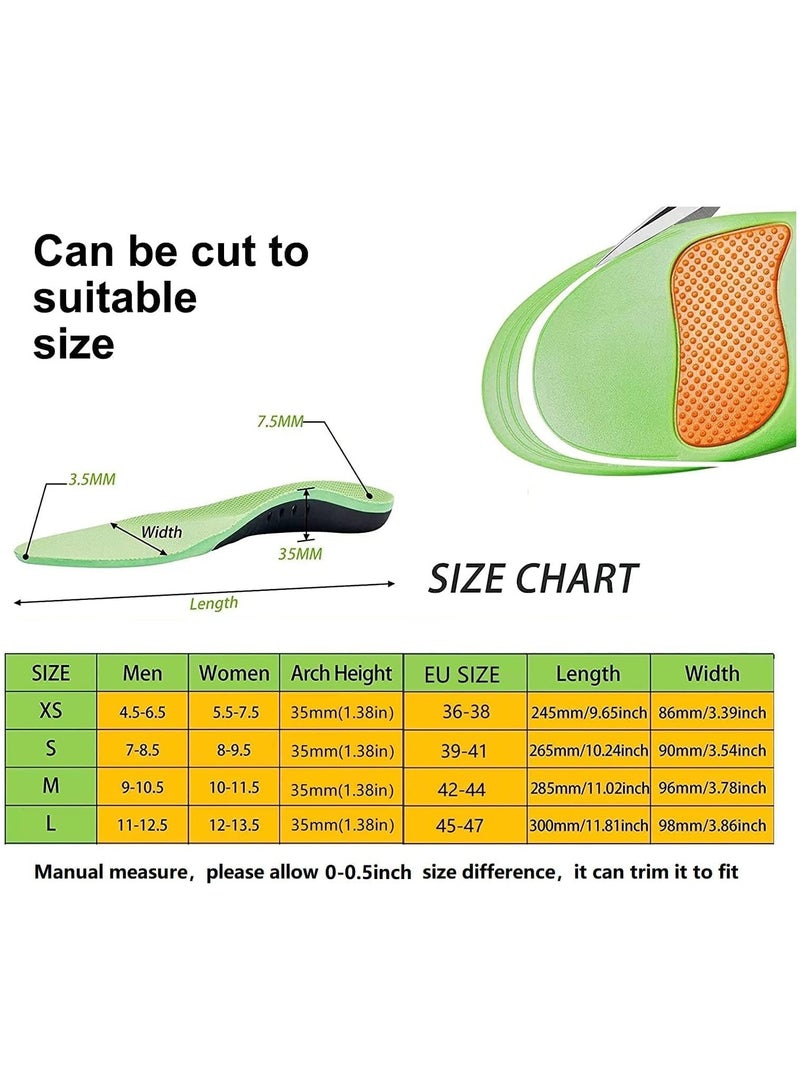 Festive Gallery Arch orthotic lnsole plantar fasciitis arch support shoe lnserts for women men Insoles orthotic Inserts for flat feet cushioning shoe Insoles for foot pain running heel spurs arch pain Size (35-40) - Image 4