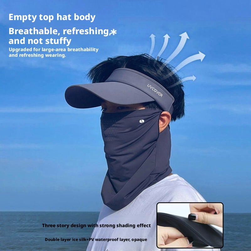 Summer Sun Hat, Wide Brim, UV Protection, Adjustable Baseball Cap - Image 2
