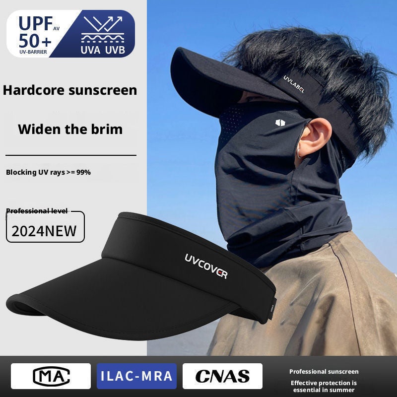 Summer Sun Hat, Wide Brim, UV Protection, Adjustable Baseball Cap - Image 1