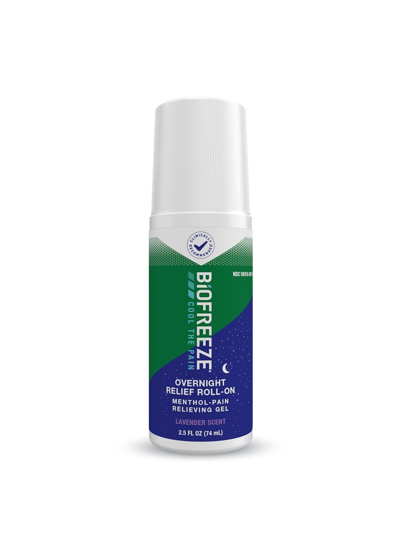 Biofreeze Biofreeze Overnight Pain Relief Roll-On, Arthritis Pain Reliver, Knee & Lower Back Pain Relief, Sore Muscle Relief, Lavender Scent, FSA Eligible, 2.5 FL OZ Biofreeze Menthol Roll-On 