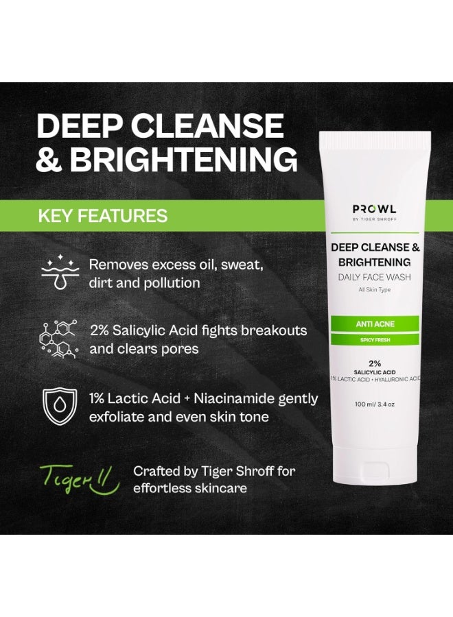 PROWL by Tiger Shroff deep cleanse & Brightening Facewash 100 ml - Image 4