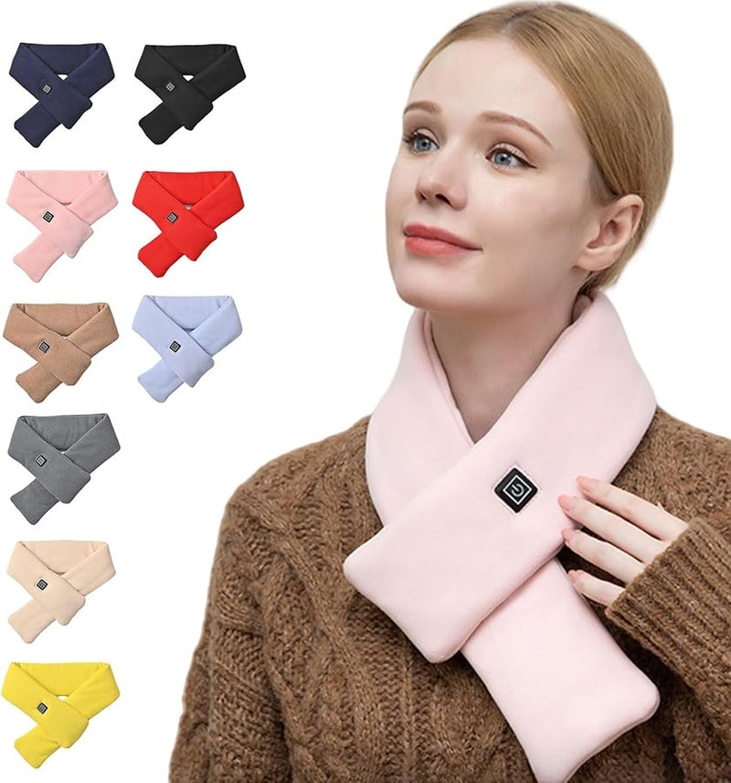 USB Rechargeable Heated Scarf with 3 Temperature Settings Neck Warmer for Winter - Image 3