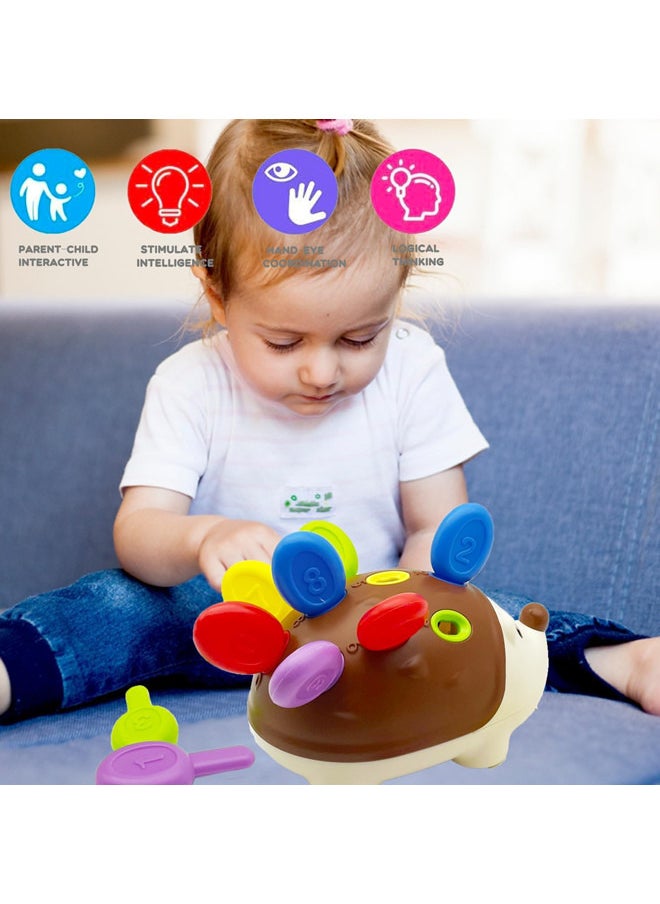 Generic - Fine Motor Toys for Toddlers 1-3, Baby Hedgehog Montessorri Learning Set, Educational Counting Sorter Toy, Development Infant Gifts 9 12 18 Month 1 2 3 Year Old Boys Girls Kids Babies - Image 1