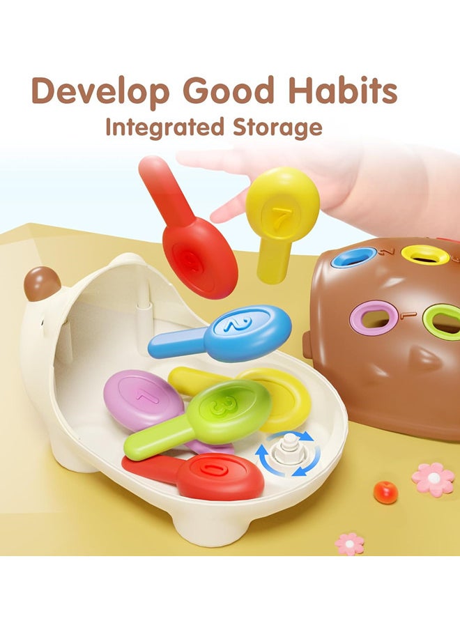 Generic - Fine Motor Toys for Toddlers 1-3, Baby Hedgehog Montessorri Learning Set, Educational Counting Sorter Toy, Development Infant Gifts 9 12 18 Month 1 2 3 Year Old Boys Girls Kids Babies - Image 1